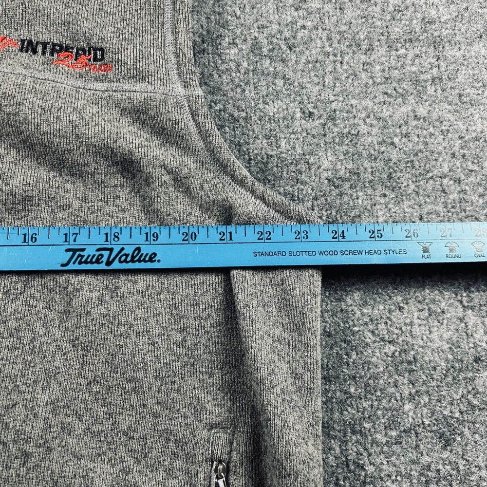 The North Face Mens Gordon Lyons Fleece Vest Grey Full Zip XL Intrepid Logo - Picture 10 of 10